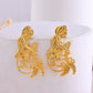 VOJ Gold-Toned Marmaid Shape Anti Tarnish Earrings - Swadesiicart