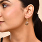 VOJ Gold-Polished Classic Stone Studded Drop Earrings - Swadesiicart