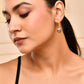 VOJ Gold-Polished Classic Stone Studded Drop Earrings - Swadesiicart