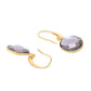 VOJ Gold-Polished Classic Stone Studded Drop Earrings - Swadesiicart