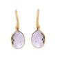 VOJ Gold-Polished Classic Stone Studded Drop Earrings - Swadesiicart