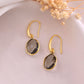 VOJ Gold-Polished Classic Stone Studded Drop Earrings - Swadesiicart