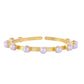 VOJ Gold-Polished Pearl Studded Kada Barcelet - Swadesiicart