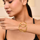 VOJ Gold-Polished Classic Anti Tarnish Kada Bracelet - Swadesiicart