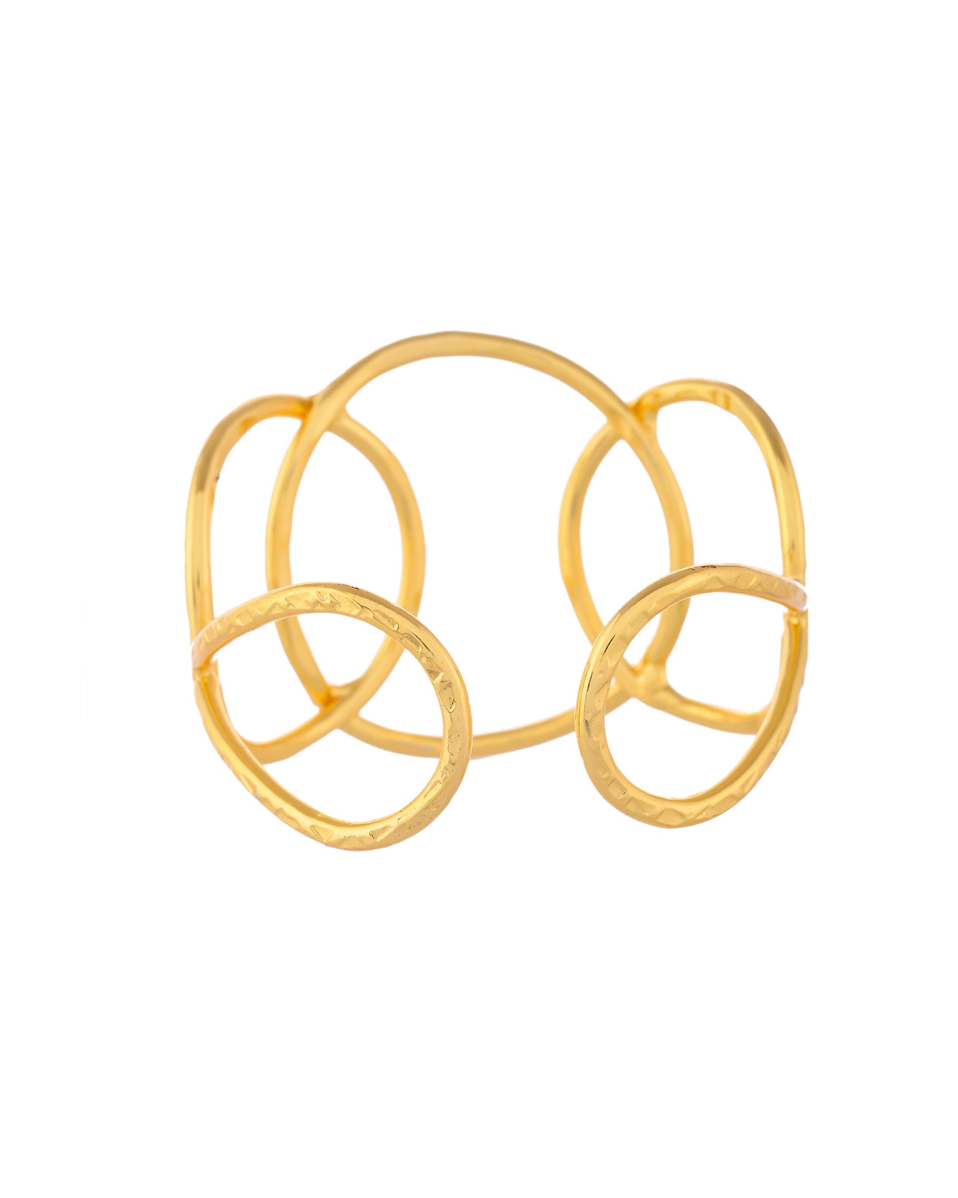 VOJ Gold-Polished Classic Anti Tarnish Kada Bracelet - Swadesiicart
