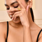 VOJ Gold-Polished Anti Tarnish Textured Finger Ring - Swadesiicart