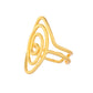 VOJ Gold-Polished Anti Tarnish Textured Finger Ring - Swadesiicart