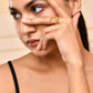 VOJ Gold-Polished Designer Anti Tarnish Finger Ring - Swadesiicart