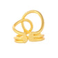 VOJ Gold-Polished Designer Anti Tarnish Finger Ring - Swadesiicart