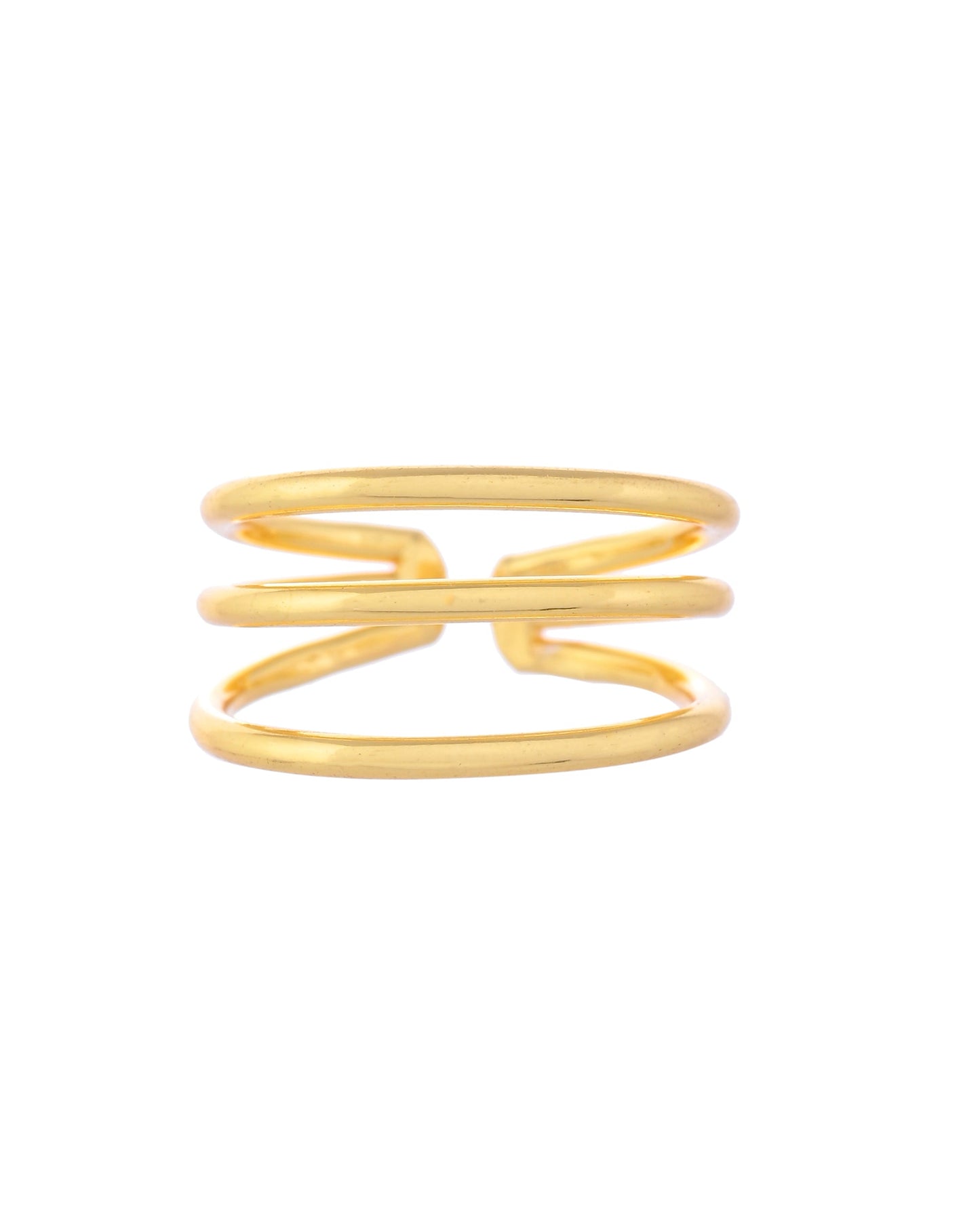 VOJ Gold-Polished Antitarnish Muti Layer Finger Ring - Swadesiicart