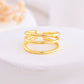 VOJ Gold-Polished Antitarnish Muti Layer Finger Ring - Swadesiicart