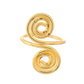 VOJ Gold-Polished Circular Designed Anti Tarnish Finger Ring - Swadesiicart