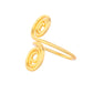 VOJ Gold-Polished Circular Designed Anti Tarnish Finger Ring - Swadesiicart