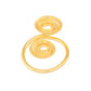 VOJ Gold-Polished Circular Designed Anti Tarnish Finger Ring - Swadesiicart