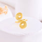 VOJ Gold-Polished Circular Designed Anti Tarnish Finger Ring - Swadesiicart