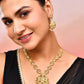 VOJ Gold-Polished Anti Tarnish Temple Jewellery Set - Swadesiicart