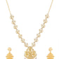 VOJ Gold-Polished Anti Tarnish Temple Jewellery Set - Swadesiicart