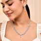 VOJ Silver Plated AD Studded Classic Jewellery Set - Swadesiicart