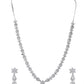 VOJ Silver Plated AD Studded Classic Jewellery Set - Swadesiicart