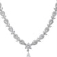 VOJ Silver Plated AD Studded Classic Jewellery Set - Swadesiicart