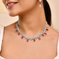 VOJ Silver Plated AD Studded Circular Shape Jewellery Set - Swadesiicart
