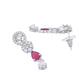 VOJ Silver Plated AD Studded Circular Shape Jewellery Set - Swadesiicart