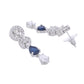VOJ Silver Plated AD Studded Circular Shape With Black Stones Jewellery Set - Swadesiicart