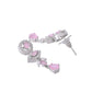 VOJ Silver Toned White And Baby Pink Stone Studded AD Jewellery Set - Swadesiicart