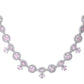 VOJ Silver Toned White And Baby Pink Stone Studded AD Jewellery Set - Swadesiicart