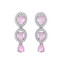 VOJ Silver Toned Baby Pink Stone Studded Circular AD Jewellery Set - Swadesiicart