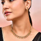 VOJ Gold Toned AD Stone Studded Classic Jewellery Set - Swadesiicart