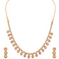VOJ Gold Toned AD Stone Studded Classic Jewellery Set - Swadesiicart