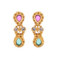 VOJ Gold Toned AD Stone Studded Classic Jewellery Set - Swadesiicart