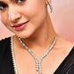 VOJ Gold Toned AD Stone Studded Necklace Set - Swadesiicart