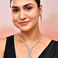 VOJ Gold Toned AD Stone Studded Necklace Set - Swadesiicart