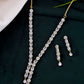 VOJ Gold Toned AD Stone Studded Necklace Set - Swadesiicart