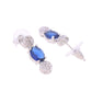 VOJ Silver Plated Blue Stone Studded Necklace Set With Ring And bracelet - Swadesiicart