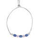 VOJ Silver Plated Blue Stone Studded Necklace Set With Ring And bracelet - Swadesiicart