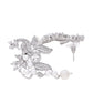 VOJ Silver Plated AD And Pear Studded Peacock Shaped Chain Set - Swadesiicart