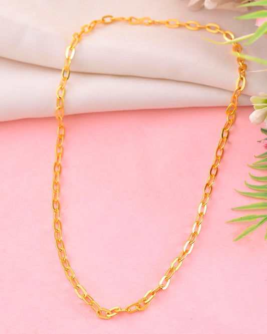 VOJ Women Gold-Polished Linked Chain - Swadesiicart