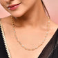 VOJ Women Gold-Polished Heart Shaped Stone Studded Chain | Swadesiicart
