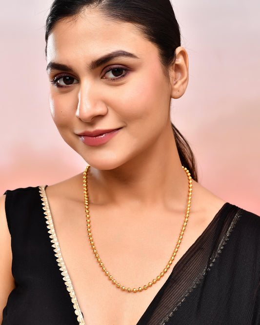 VOJ Gold-Polished Dotted Chain For Women - Swadesiicart
