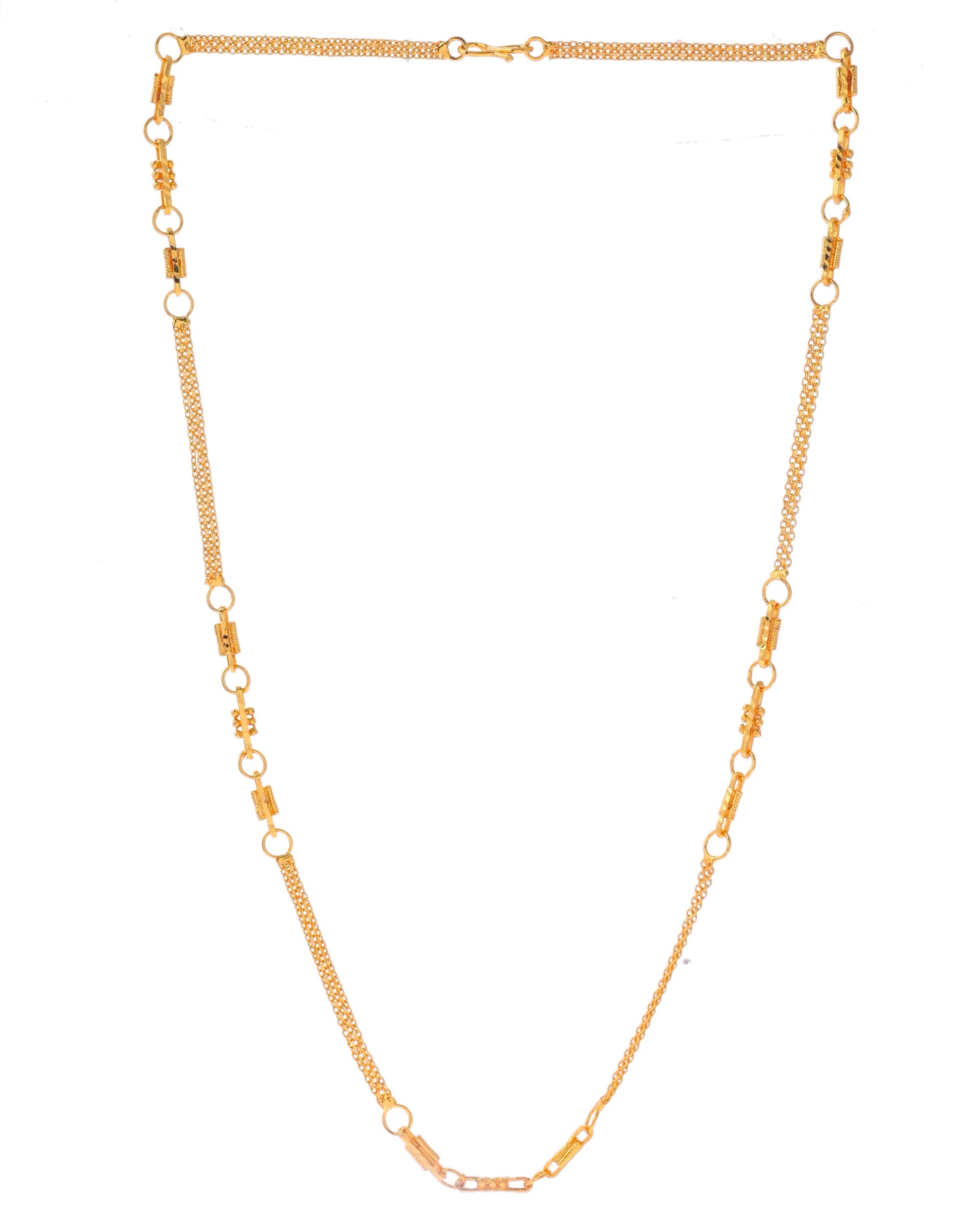 VOJ Gold-Polished Stainless Steel Designer Women Chain - Swadesiicart