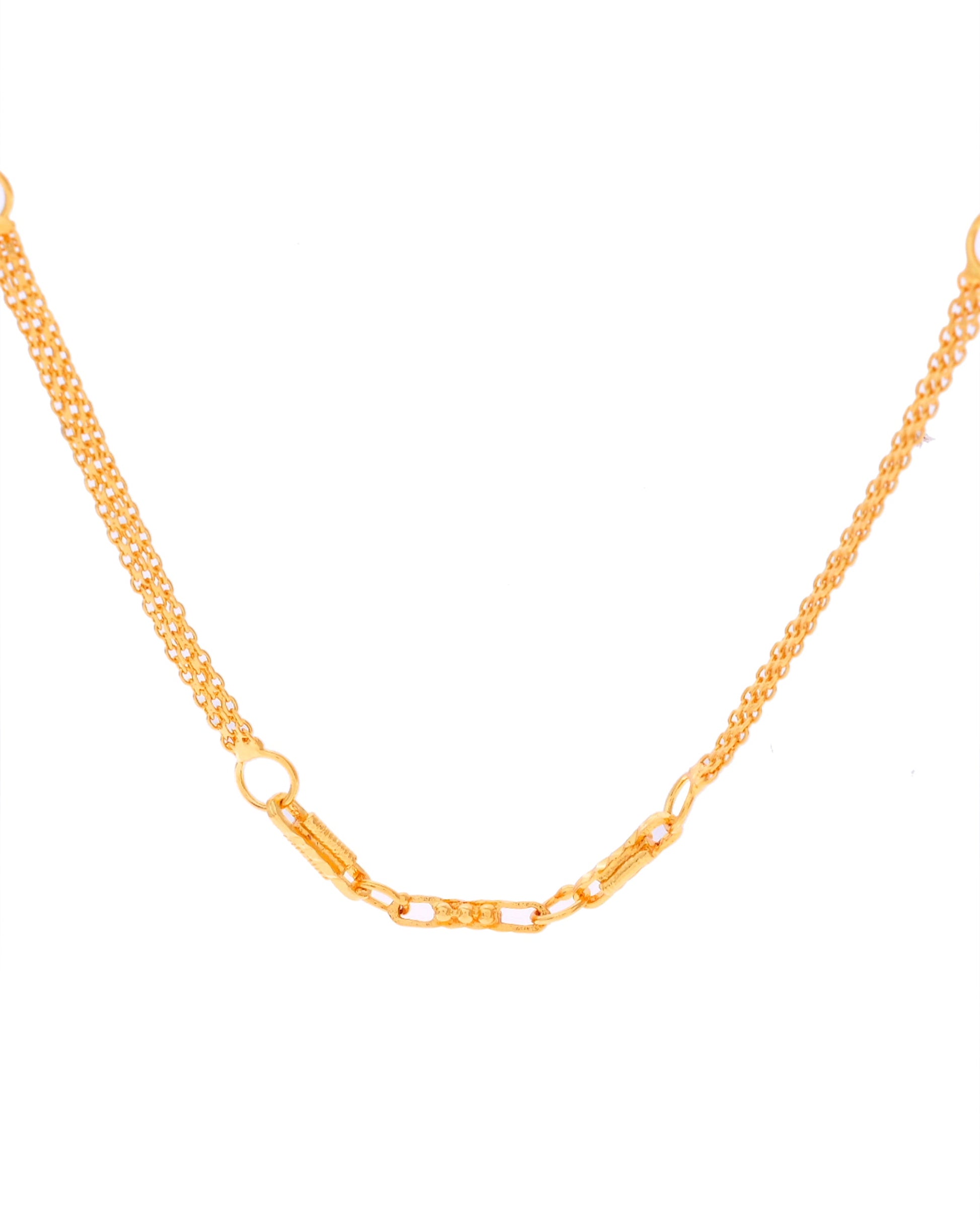 VOJ Gold-Polished Stainless Steel Designer Women Chain - Swadesiicart