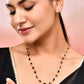 VOJ Gold-Polished Black Stone Studded Women Chain - Swadesiicart