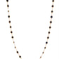 VOJ Gold-Polished Black Stone Studded Women Chain - Swadesiicart
