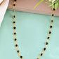 VOJ Gold-Polished Black Stone Studded Women Chain - Swadesiicart
