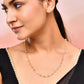 VOJ Women Gold-Polished Triangular Stone Studded Chain | Swadesiicart