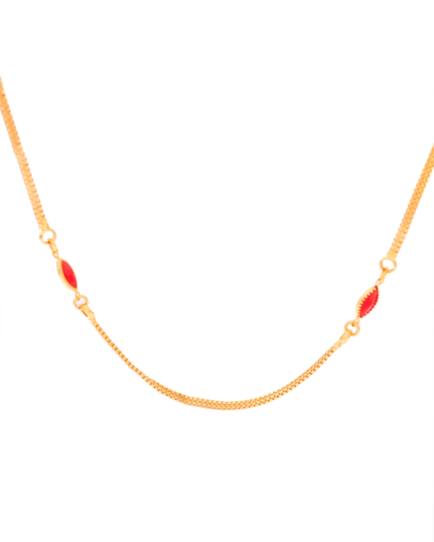 VOJ Gold-Polished Stainless Steel Designer Chain For Women - Swadesiicart