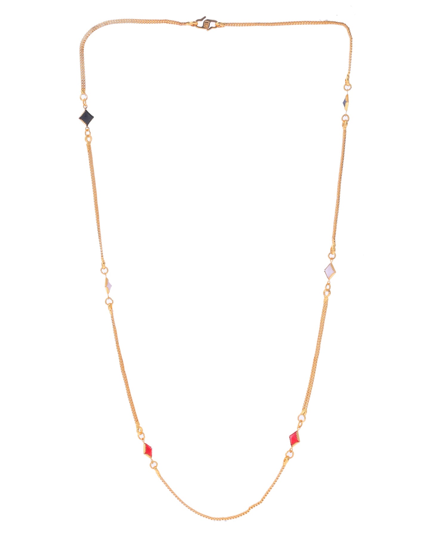 VOJ Gold-Polished Square Shapped Stainless Steel Chain For Women - Swadesiicart